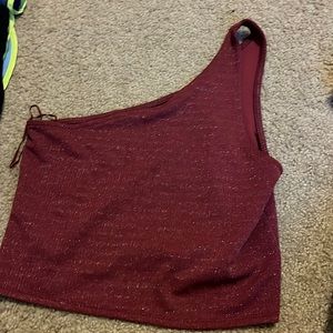 american eagle one shoulder top